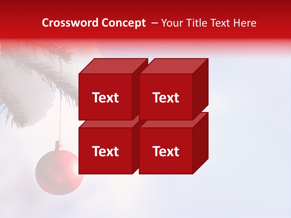 A Red Ornament Hanging From A Pine Tree PowerPoint Template