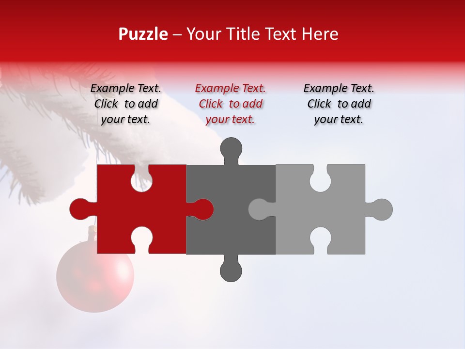 A Red Ornament Hanging From A Pine Tree PowerPoint Template