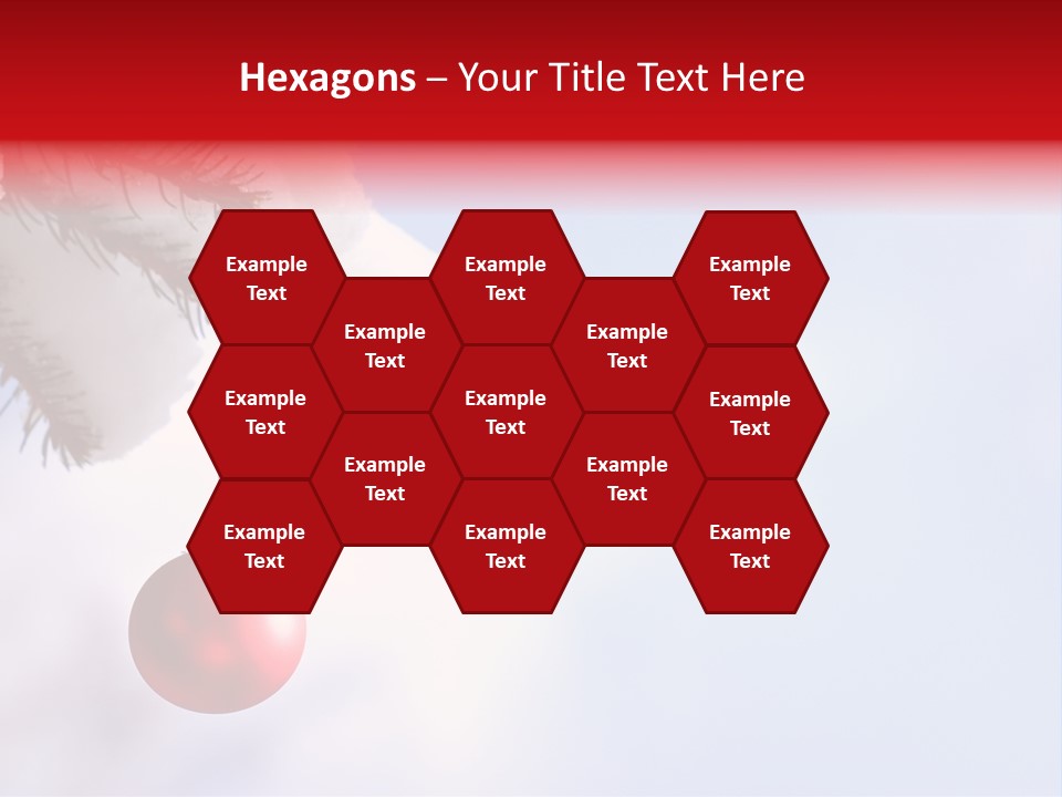 A Red Ornament Hanging From A Pine Tree PowerPoint Template