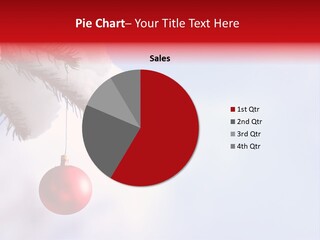 A Red Ornament Hanging From A Pine Tree PowerPoint Template