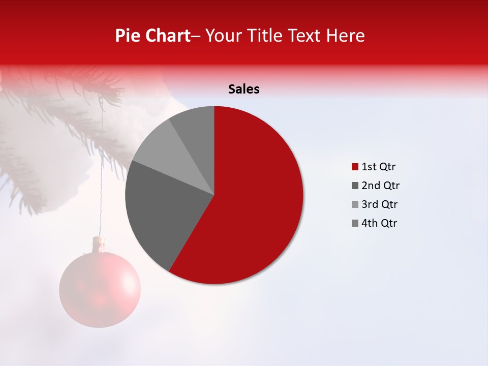 A Red Ornament Hanging From A Pine Tree PowerPoint Template
