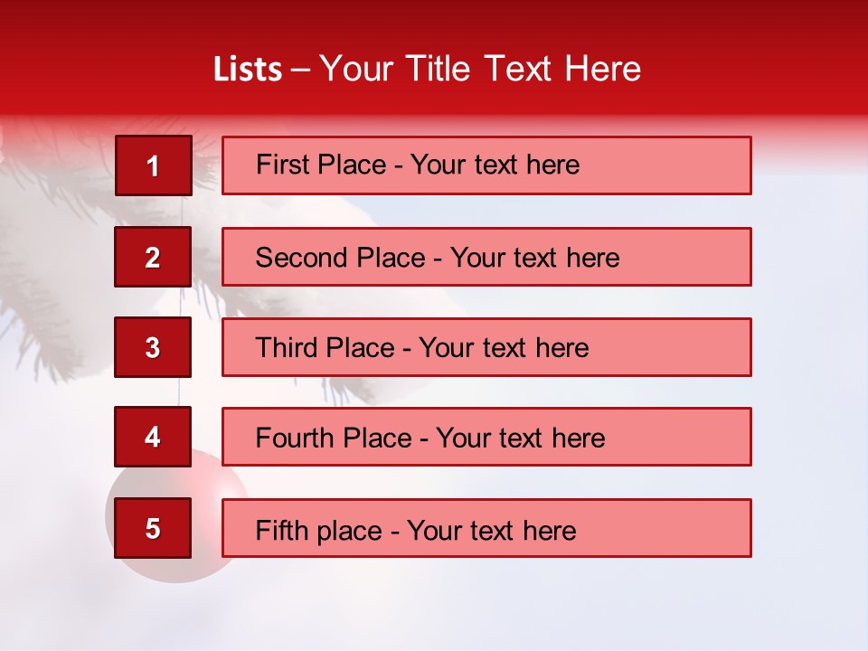 A Red Ornament Hanging From A Pine Tree PowerPoint Template