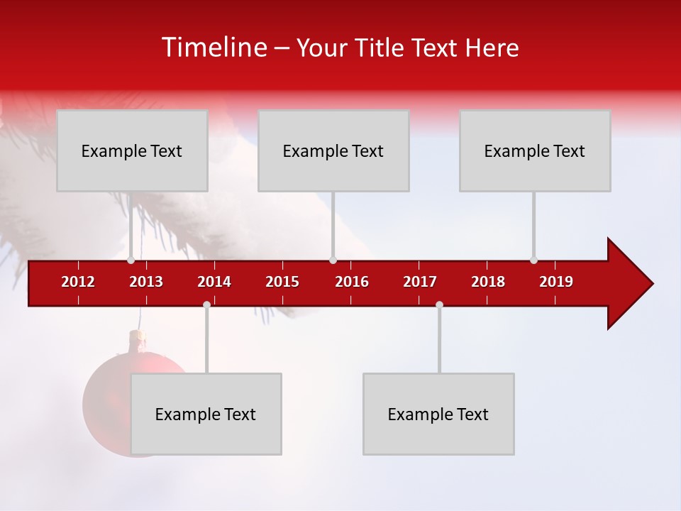 A Red Ornament Hanging From A Pine Tree PowerPoint Template