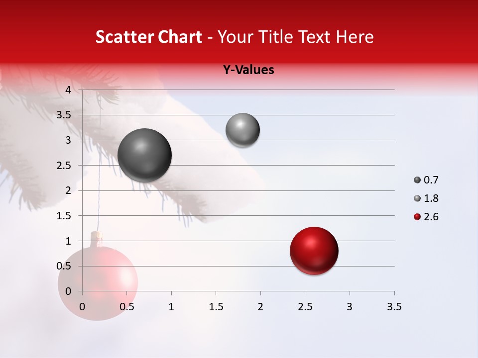 A Red Ornament Hanging From A Pine Tree PowerPoint Template