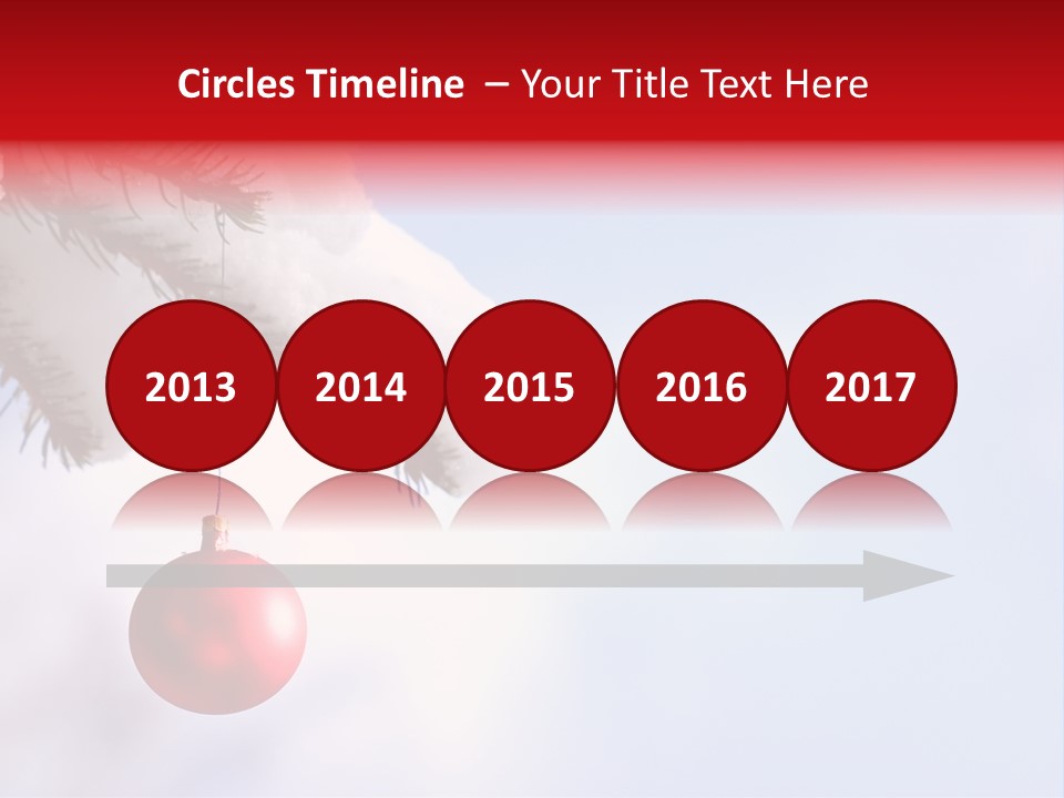 A Red Ornament Hanging From A Pine Tree PowerPoint Template