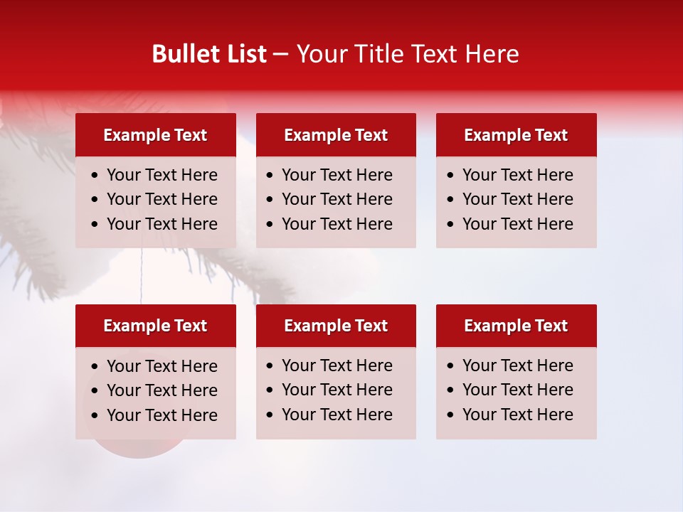 A Red Ornament Hanging From A Pine Tree PowerPoint Template