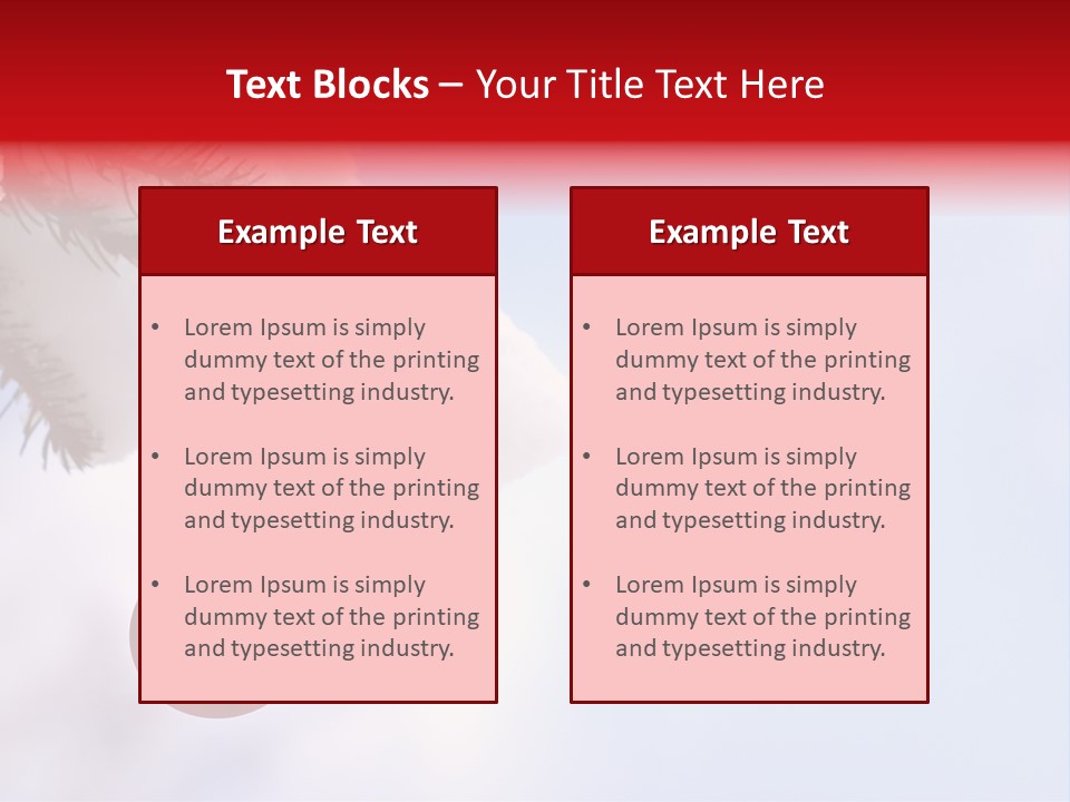 A Red Ornament Hanging From A Pine Tree PowerPoint Template