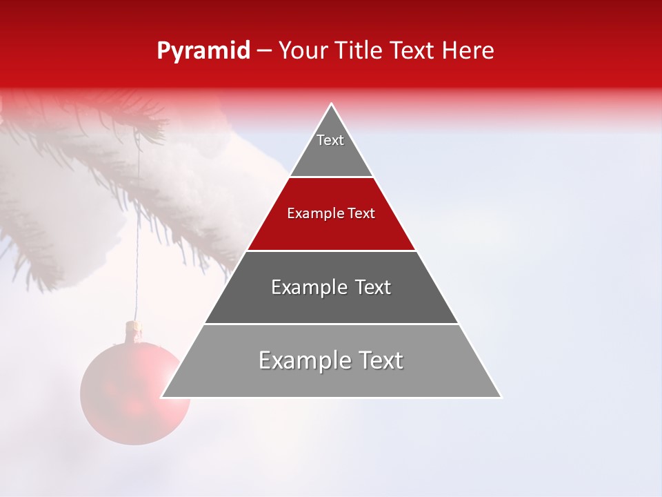 A Red Ornament Hanging From A Pine Tree PowerPoint Template