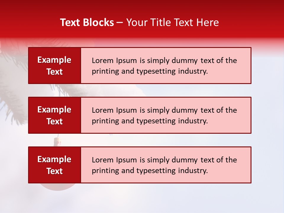 A Red Ornament Hanging From A Pine Tree PowerPoint Template