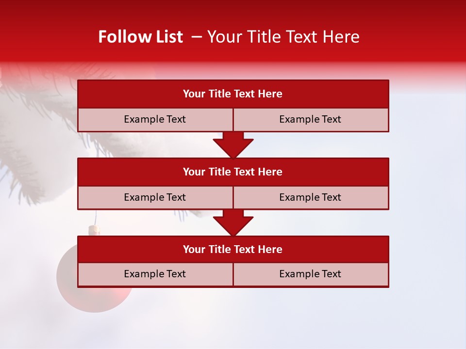 A Red Ornament Hanging From A Pine Tree PowerPoint Template
