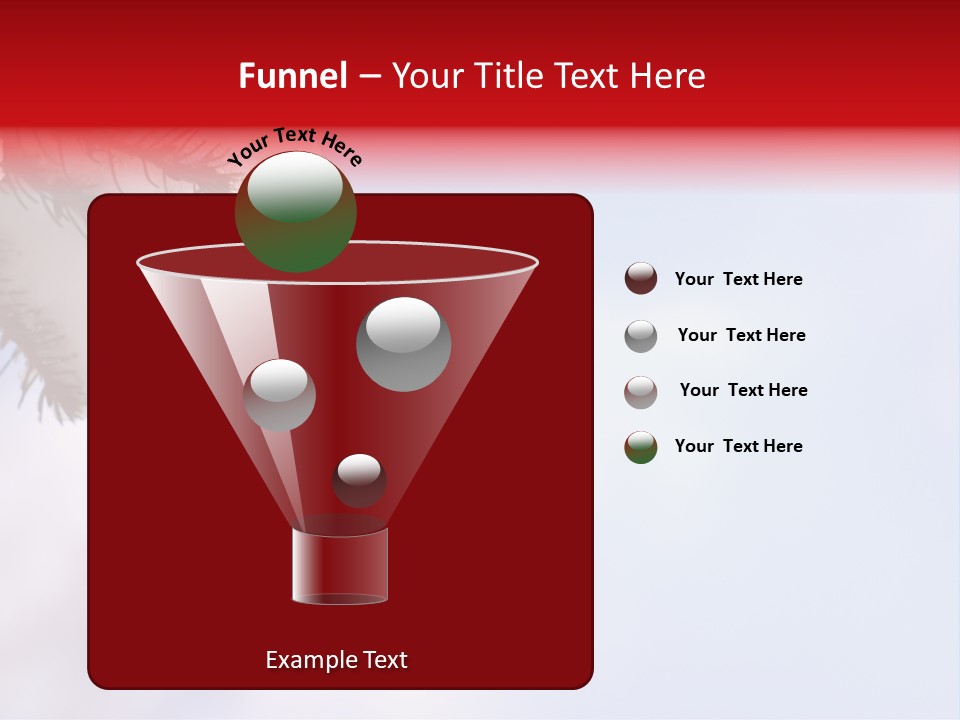 A Red Ornament Hanging From A Pine Tree PowerPoint Template