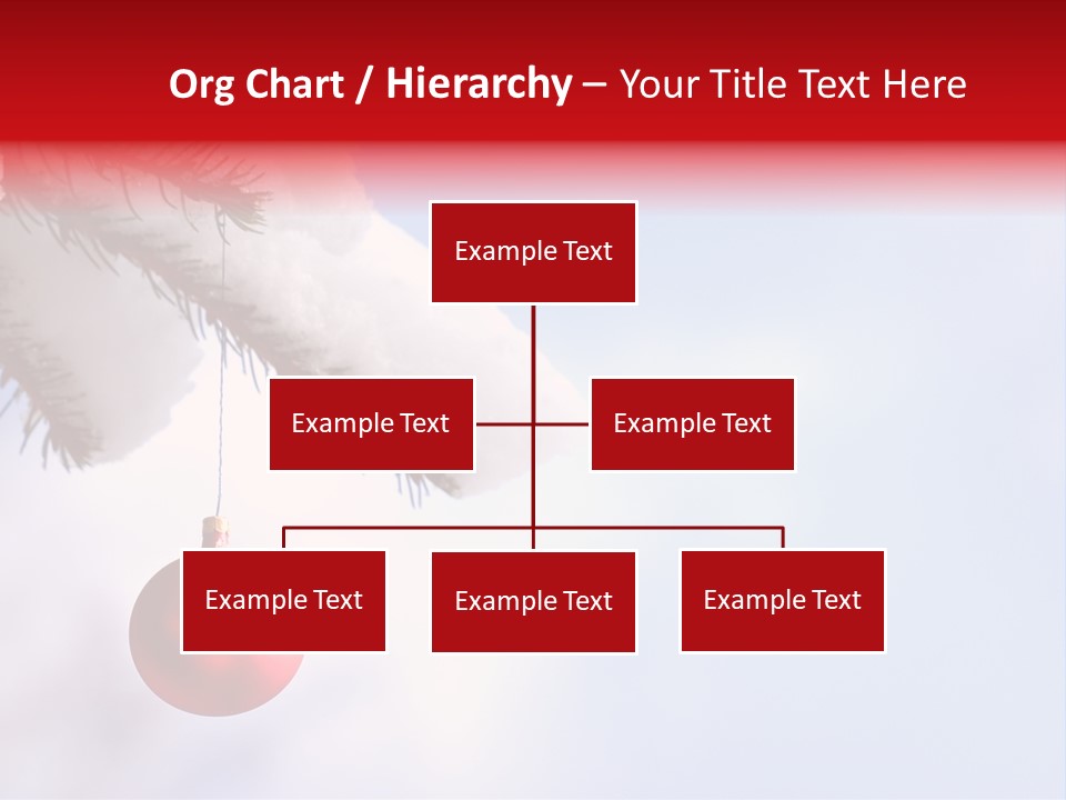 A Red Ornament Hanging From A Pine Tree PowerPoint Template