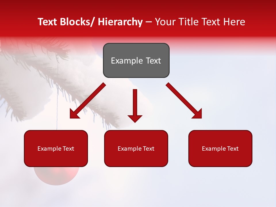 A Red Ornament Hanging From A Pine Tree PowerPoint Template