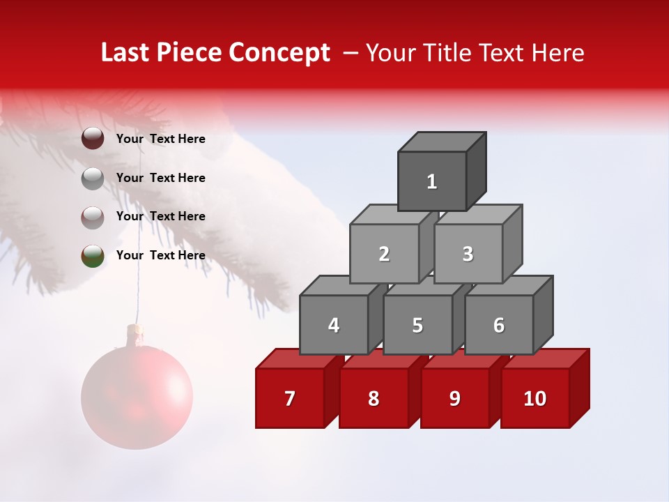 A Red Ornament Hanging From A Pine Tree PowerPoint Template