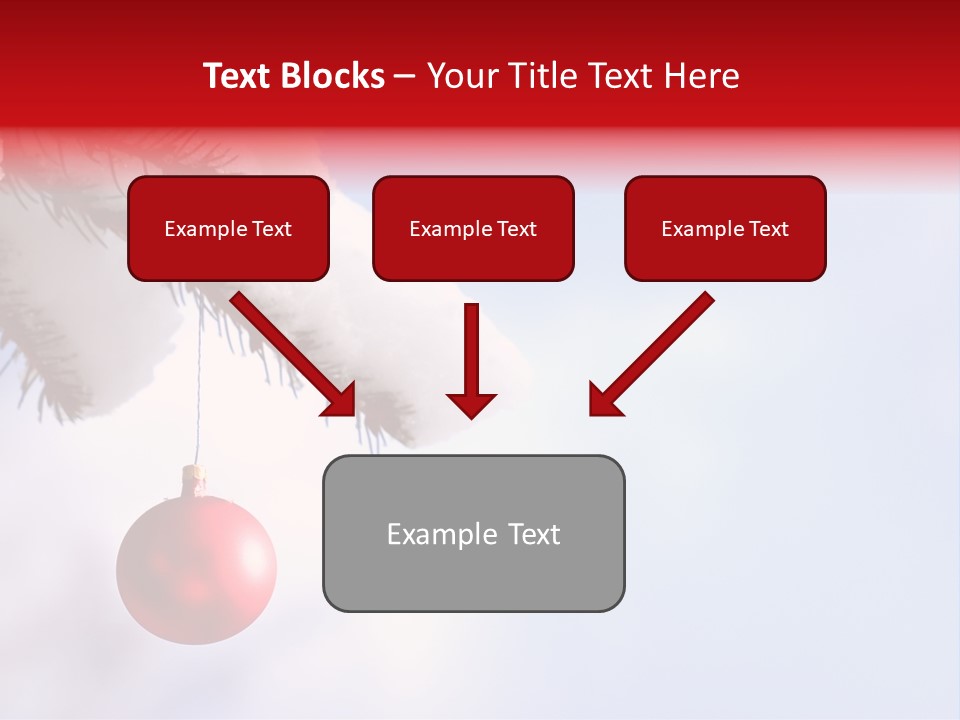 A Red Ornament Hanging From A Pine Tree PowerPoint Template