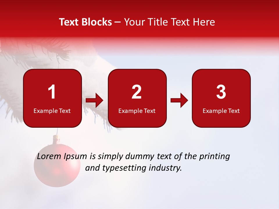 A Red Ornament Hanging From A Pine Tree PowerPoint Template