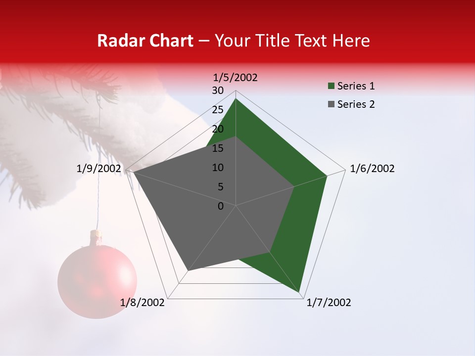 A Red Ornament Hanging From A Pine Tree PowerPoint Template