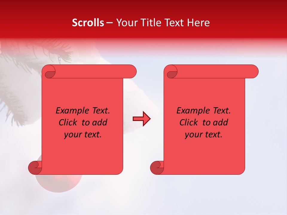 A Red Ornament Hanging From A Pine Tree PowerPoint Template