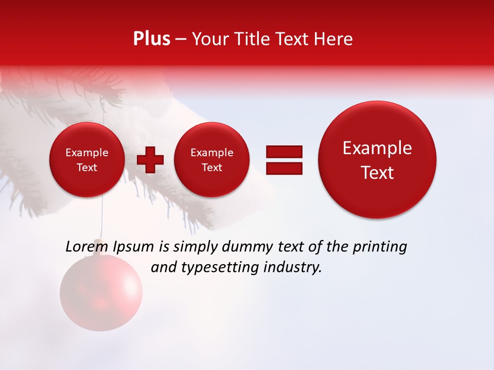 A Red Ornament Hanging From A Pine Tree PowerPoint Template