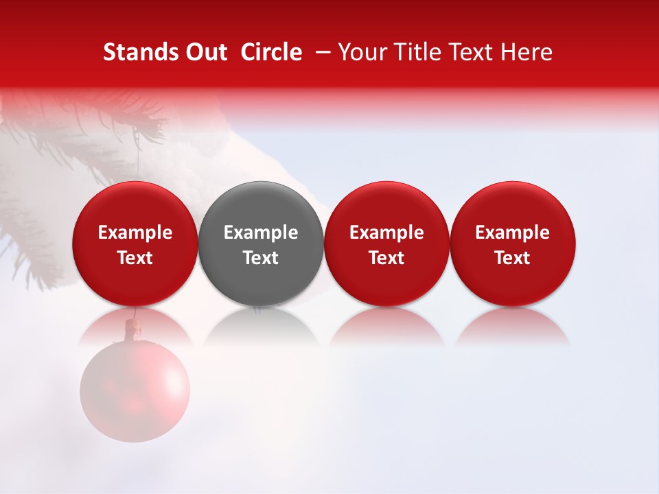 A Red Ornament Hanging From A Pine Tree PowerPoint Template