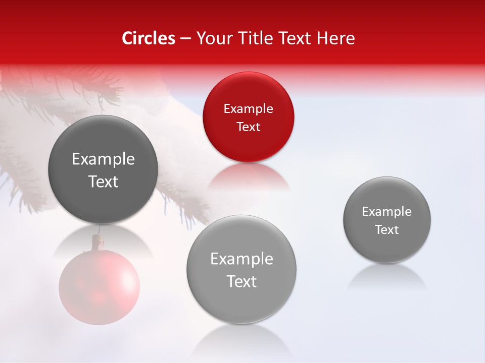 A Red Ornament Hanging From A Pine Tree PowerPoint Template