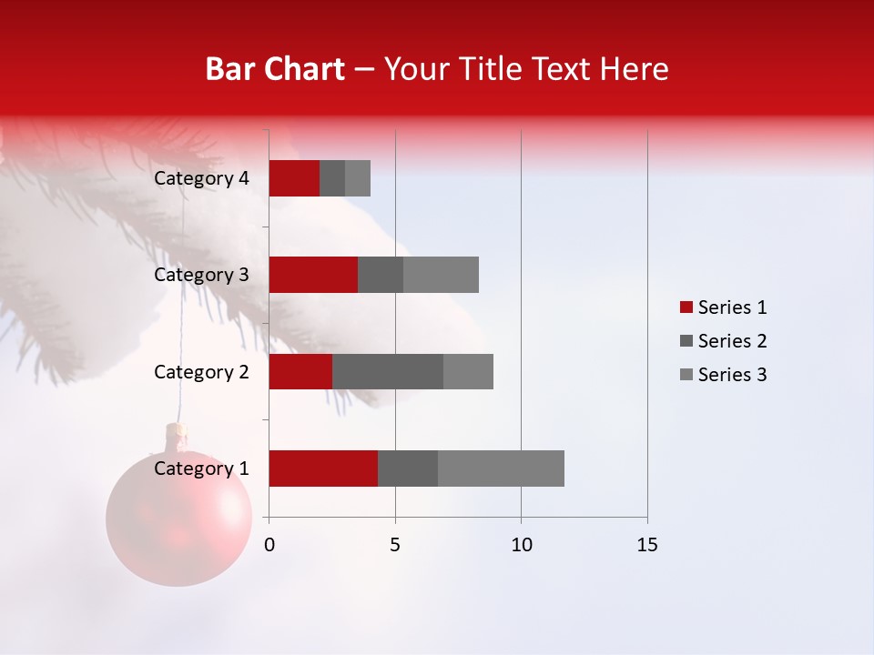 A Red Ornament Hanging From A Pine Tree PowerPoint Template