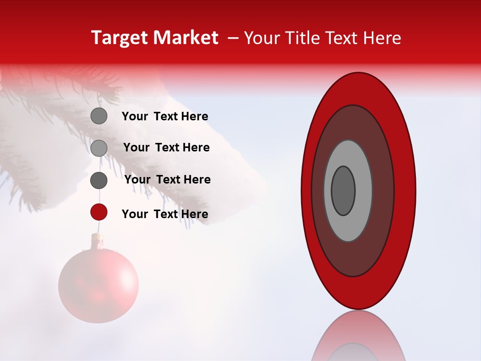 A Red Ornament Hanging From A Pine Tree PowerPoint Template