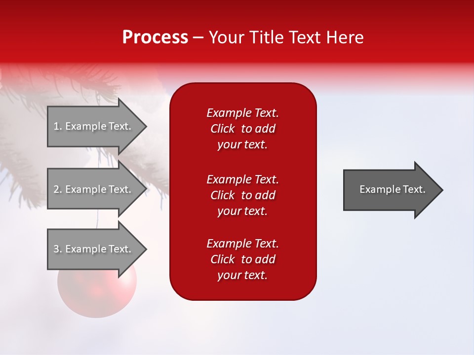 A Red Ornament Hanging From A Pine Tree PowerPoint Template