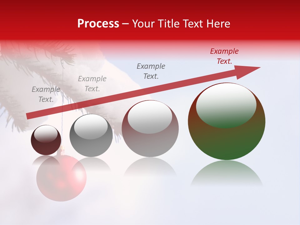 A Red Ornament Hanging From A Pine Tree PowerPoint Template