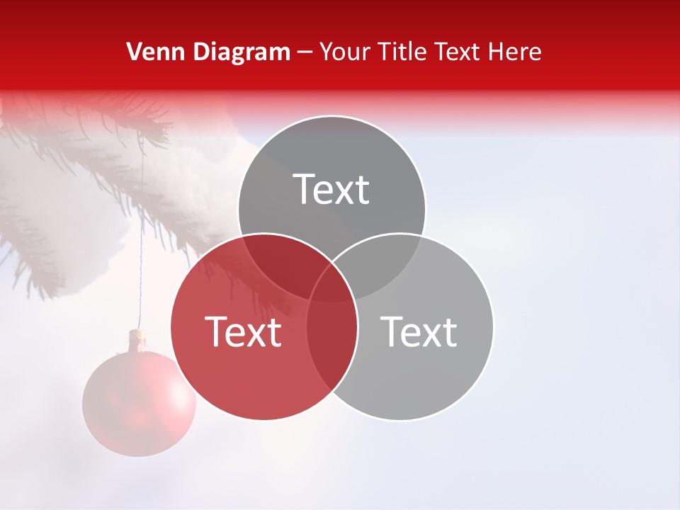 A Red Ornament Hanging From A Pine Tree PowerPoint Template