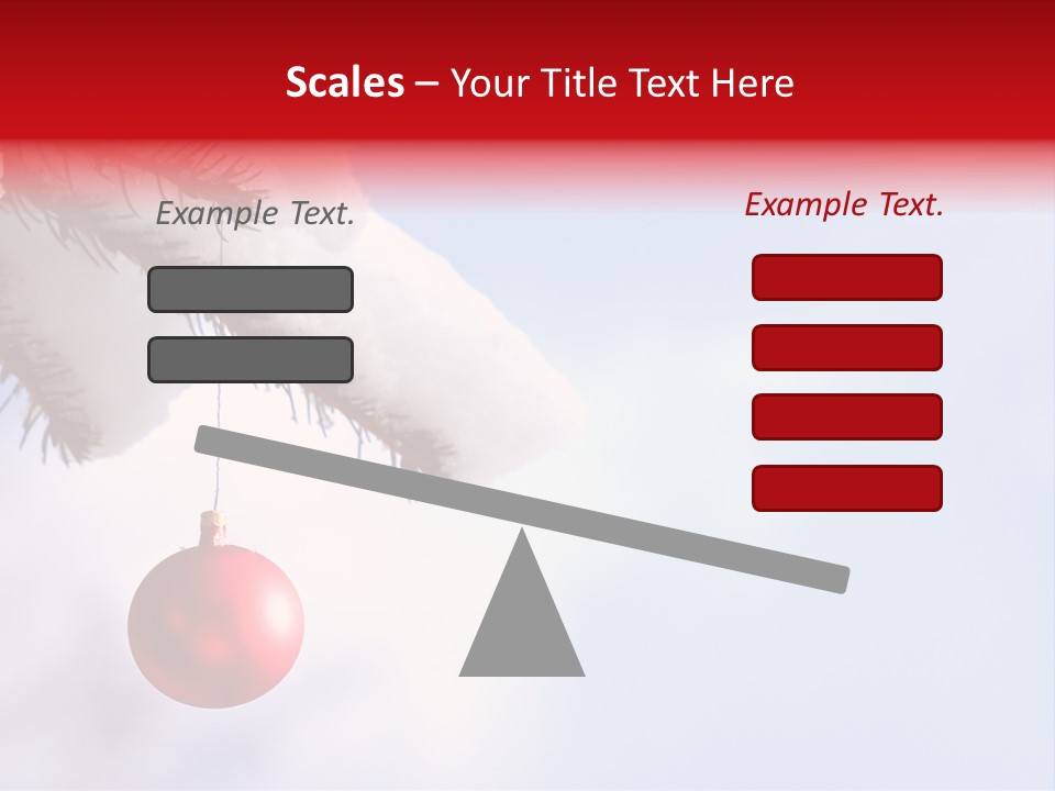 A Red Ornament Hanging From A Pine Tree PowerPoint Template