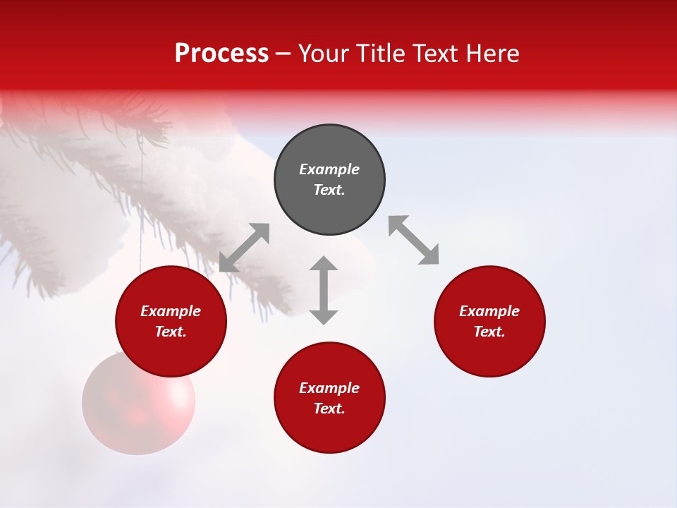 A Red Ornament Hanging From A Pine Tree PowerPoint Template