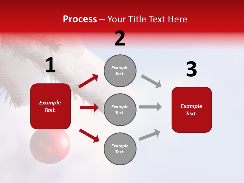 A Red Ornament Hanging From A Pine Tree PowerPoint Template