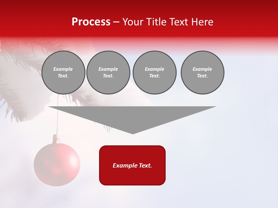 A Red Ornament Hanging From A Pine Tree PowerPoint Template