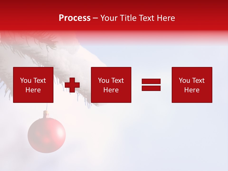 A Red Ornament Hanging From A Pine Tree PowerPoint Template