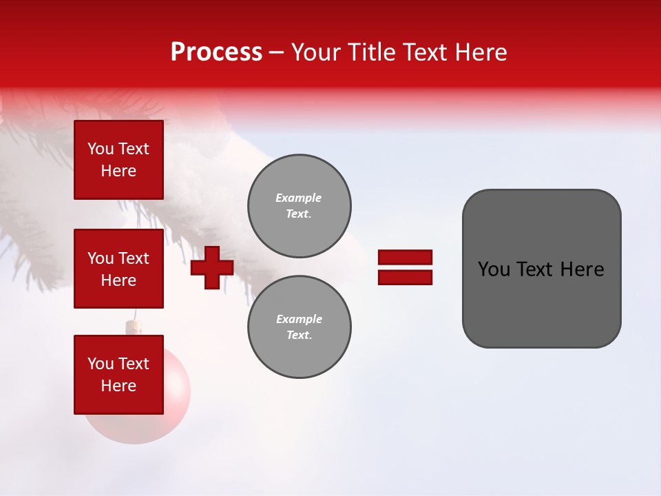 A Red Ornament Hanging From A Pine Tree PowerPoint Template
