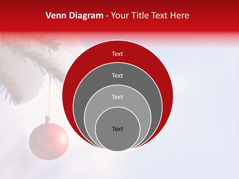 A Red Ornament Hanging From A Pine Tree PowerPoint Template