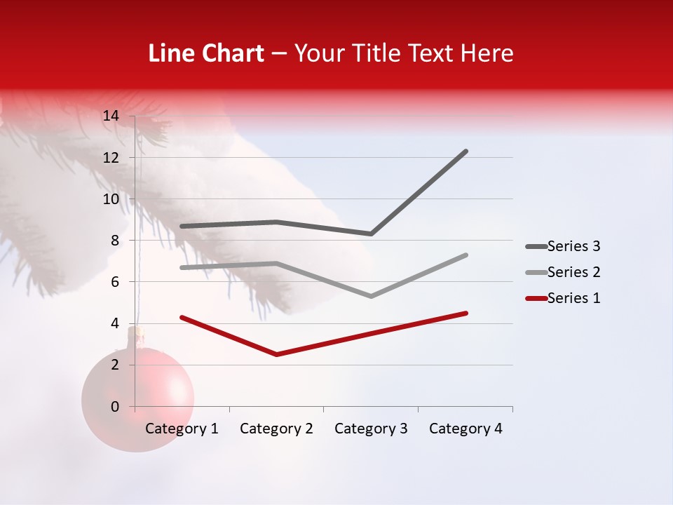 A Red Ornament Hanging From A Pine Tree PowerPoint Template