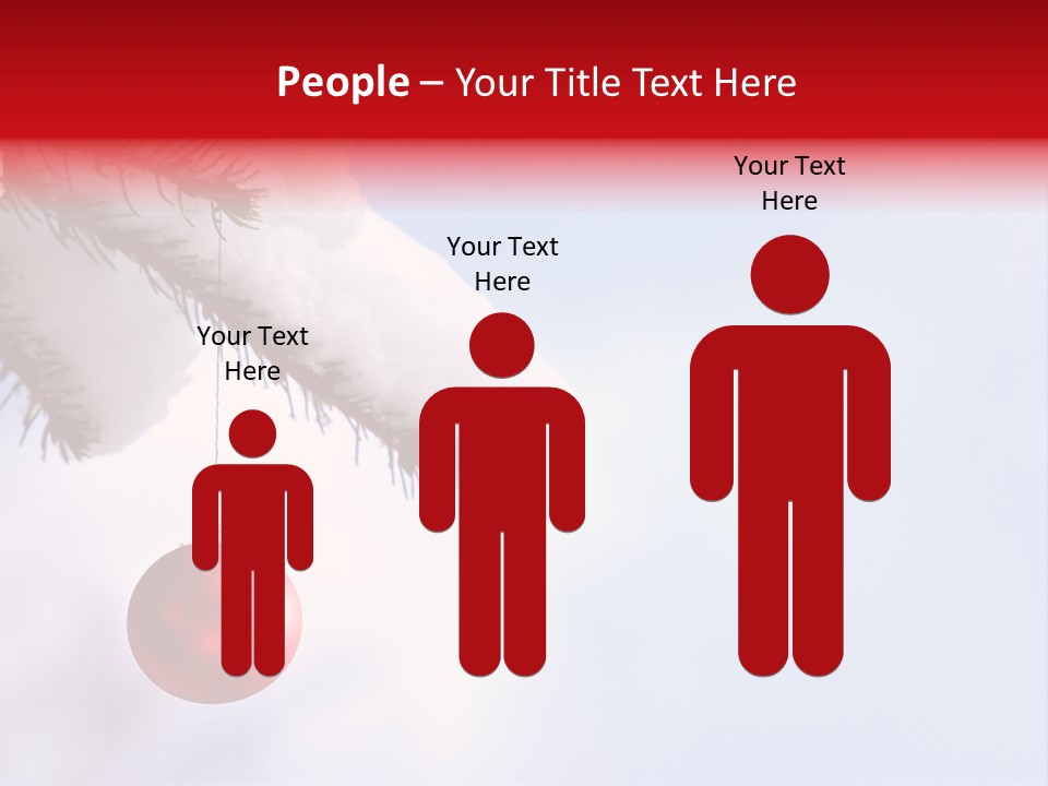 A Red Ornament Hanging From A Pine Tree PowerPoint Template