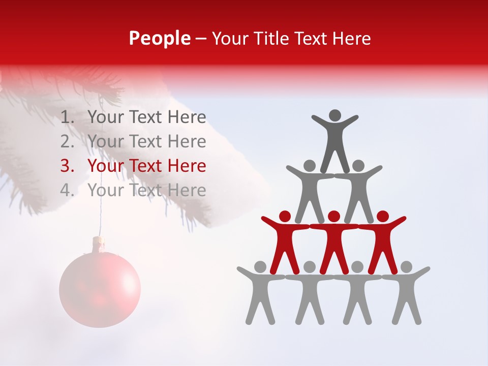 A Red Ornament Hanging From A Pine Tree PowerPoint Template