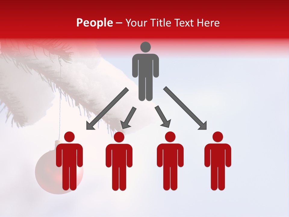 A Red Ornament Hanging From A Pine Tree PowerPoint Template