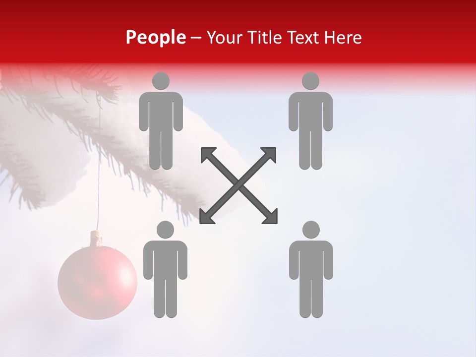 A Red Ornament Hanging From A Pine Tree PowerPoint Template