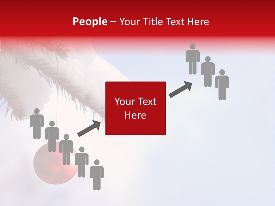 A Red Ornament Hanging From A Pine Tree PowerPoint Template