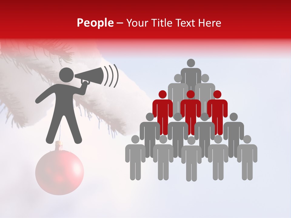 A Red Ornament Hanging From A Pine Tree PowerPoint Template