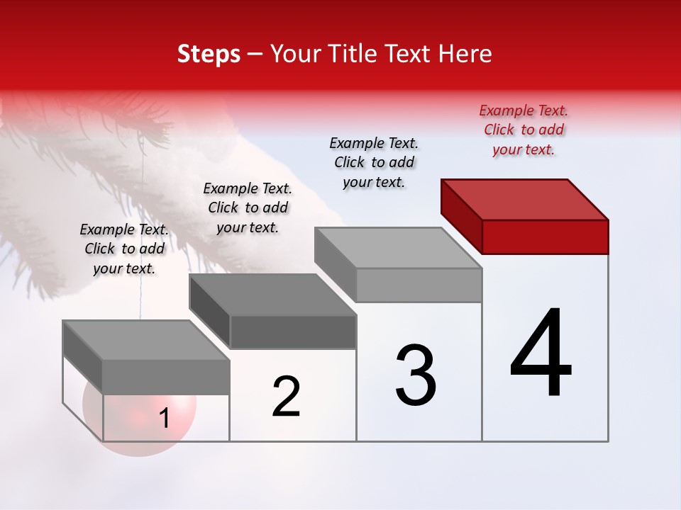 A Red Ornament Hanging From A Pine Tree PowerPoint Template