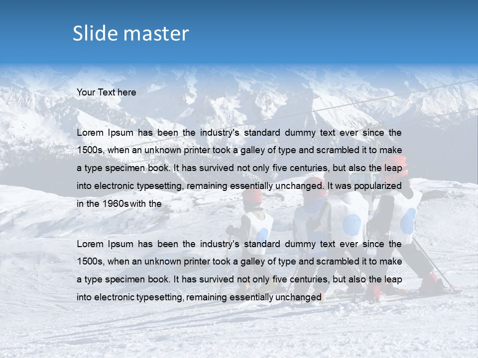 Young Boys Skiing PowerPoint Template