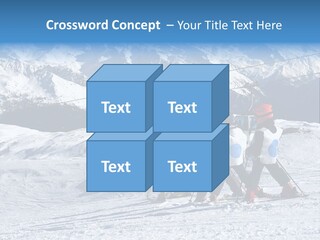 Young Boys Skiing PowerPoint Template