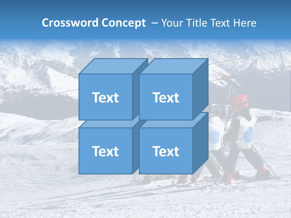 Young Boys Skiing PowerPoint Template