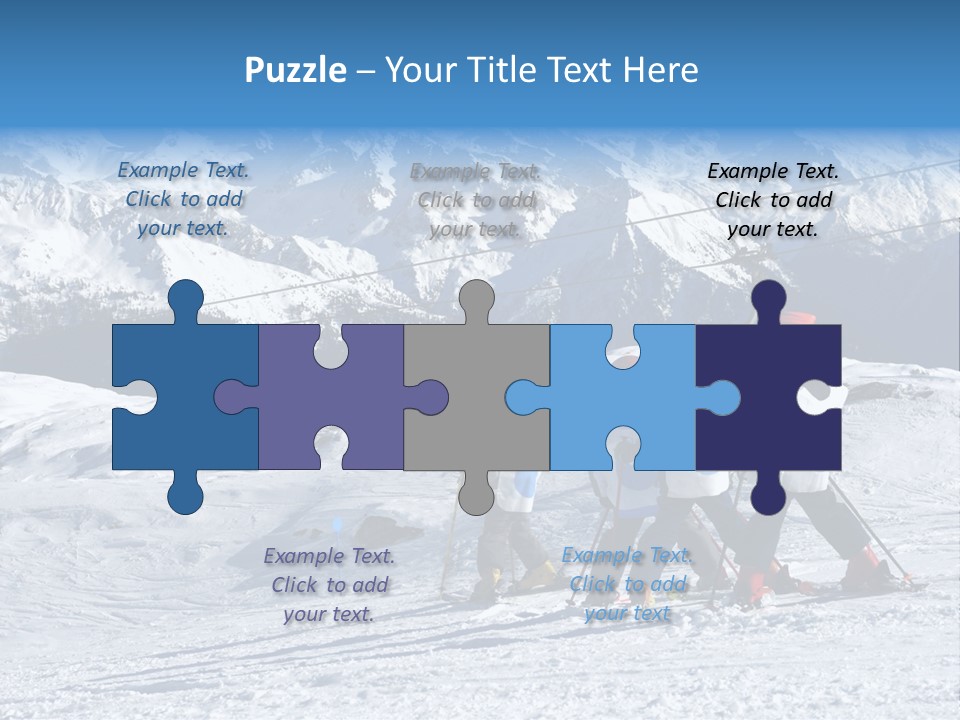 Young Boys Skiing PowerPoint Template