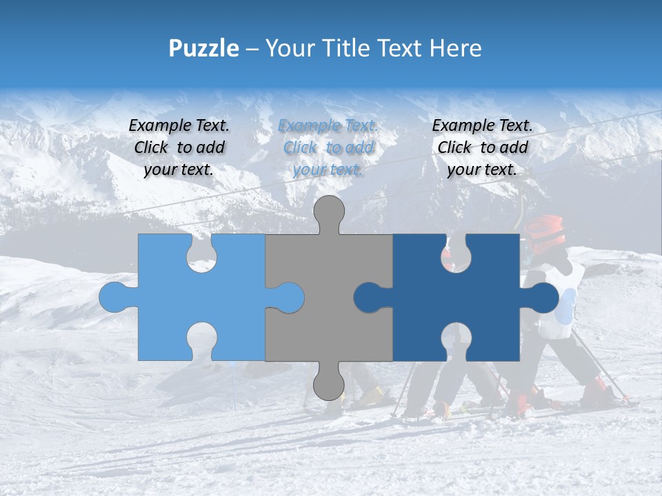 Young Boys Skiing PowerPoint Template
